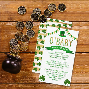 O'Baby St. Patrick's Day Baby Shower Bok Request Tilläggskort