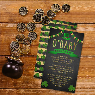 O'Baby St. Patrick's Day Baby Shower Bok Request Tilläggskort