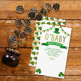 O'Baby St. Patrick's Day Baby Shower Diaper Raffle Tilläggskort