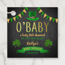 O'Baby St. Patrick's Day Baby Shower Gåvor Etiketter
