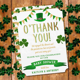 O'Baby St. Patrick's Day Baby Shower Tack Kort