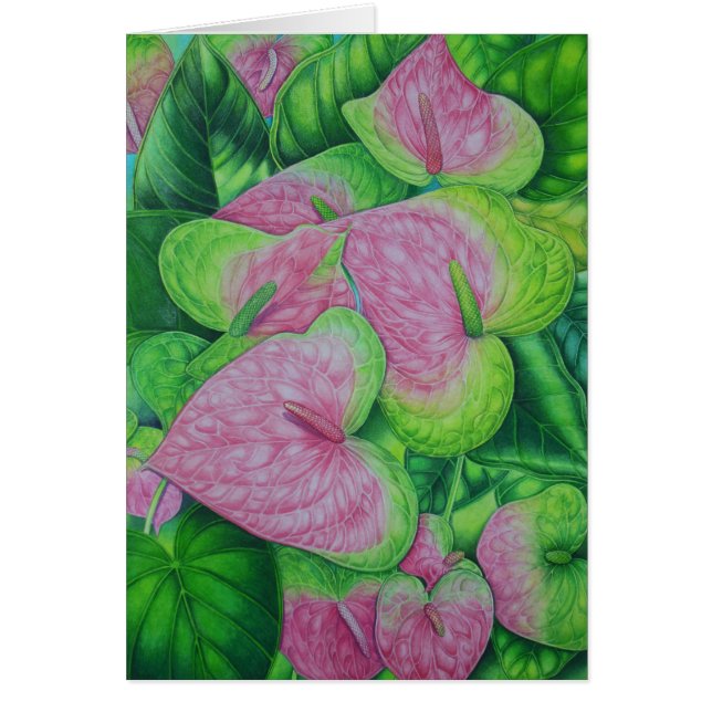 Obake Anthuriums Hälsningskort (Framsidan)