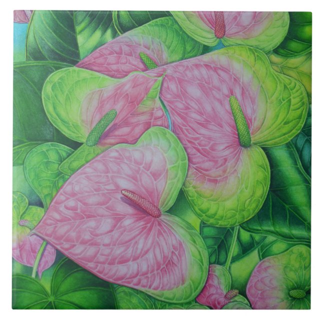 Obake Anthuriums Kakelplatta (Framsidan)