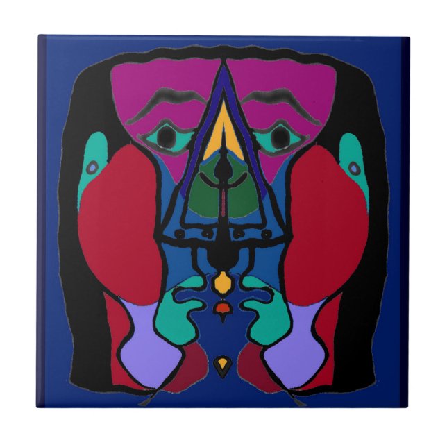 Obalanserad Abstrakt Kakelplatta (Framsidan)