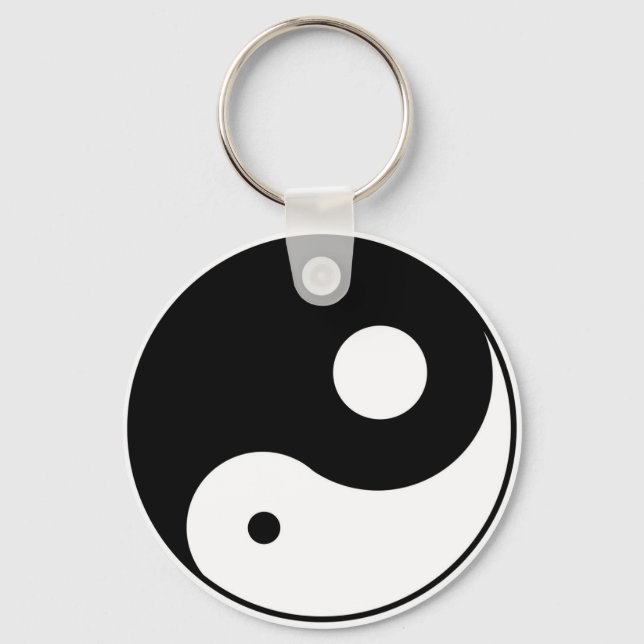 obalanserad yin yang-symbol nyckelring (Framsida)