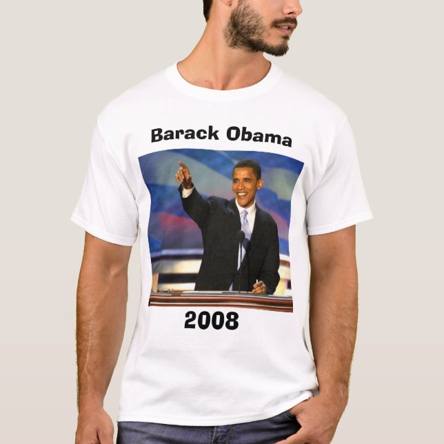 obama6 Barack Obama, 2008 T Shirt (Framsida)