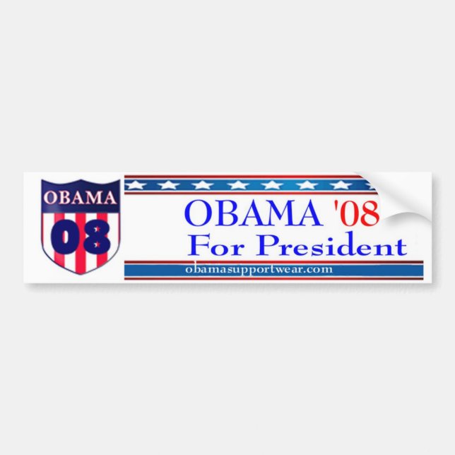 Obama 08 bildekal (Framsidan)