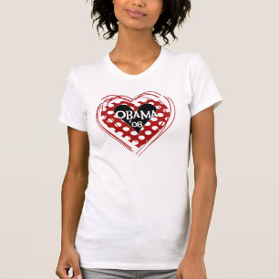 Obama 08 hjärta t shirt