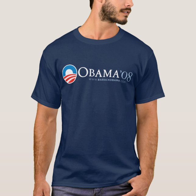 Obama 08' Kampanj Vintage Obama 2008 T Shirt (Framsida)