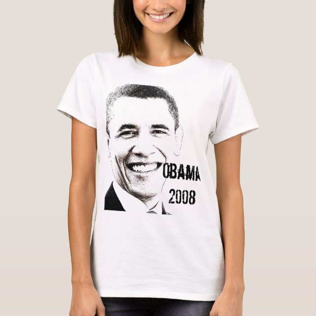 Obama '08 med websiten tee shirt (Framsida)