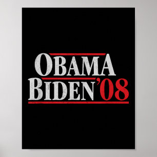 Obama 08 Shirt - Retro Kampanj Obama Biden Poster