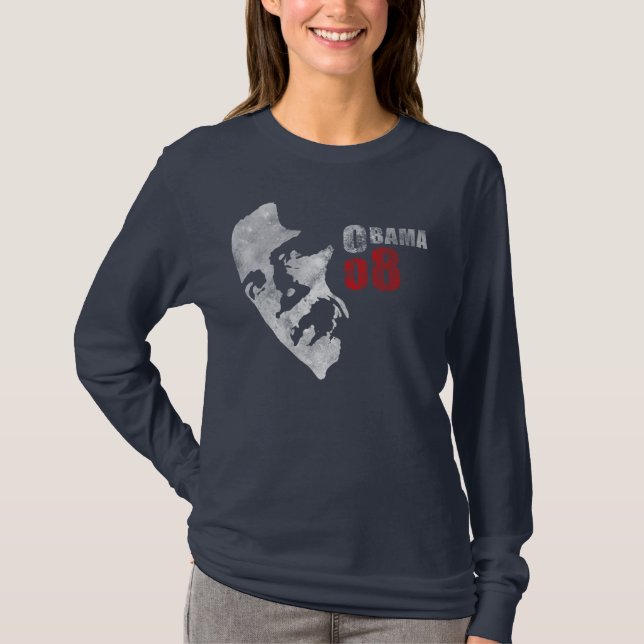 Obama 08 T-tröja T-shirt (Framsida)