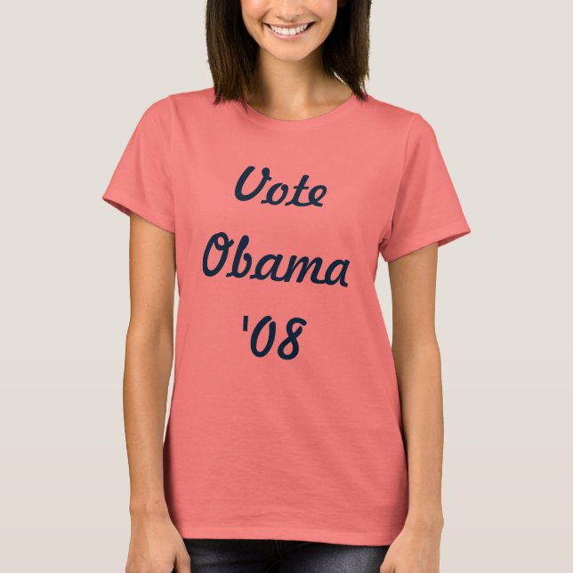 Obama 08 Tshirt Tee Shirt (Framsida)