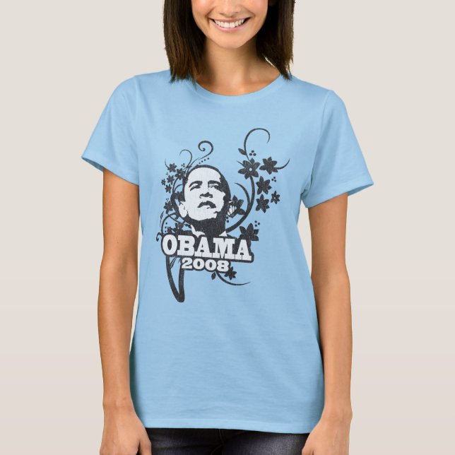 Obama '08 Vintage T-shirt (Framsida)