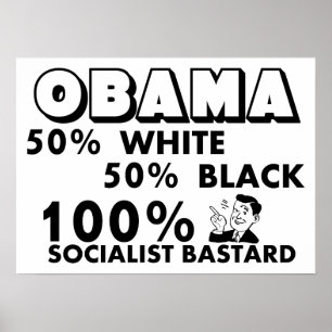 Obama: 100 procent socialister! poster