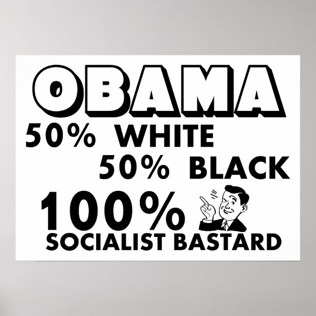 Obama: 100 procent socialister! poster (Framsidan)