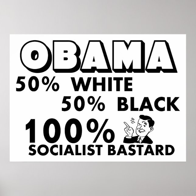 Obama: 100 procent socialister! poster (Framsidan)