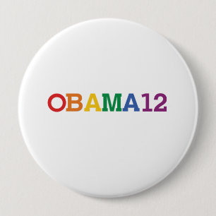 OBAMA 12 REGNBÅGE - .PNG KNAPP