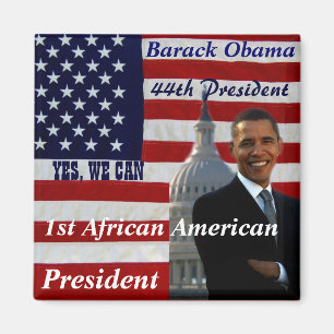 Obama 1st afrikansk amerikan President_Magnet Magnet