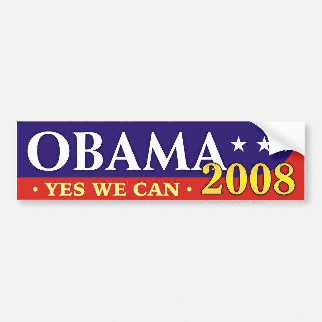 Obama 2008 - Ja kan vi! Bildekal (Framsidan)