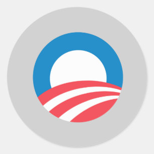 Obama 2008 runt klistermärke