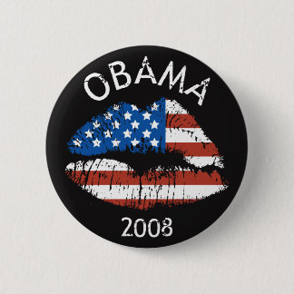 Obama 2008 US-läppar knäppas 61015 Knapp