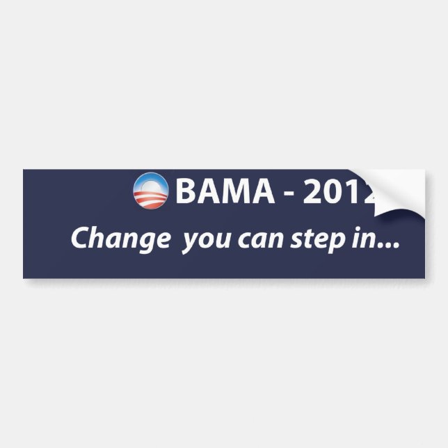 OBAMA 2012 ändring som du kan kliva in Bildekal (Framsidan)