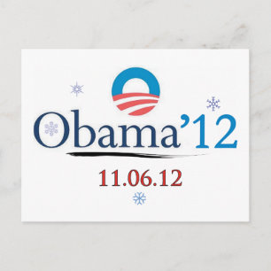 Obama 2012 års vykort för jul