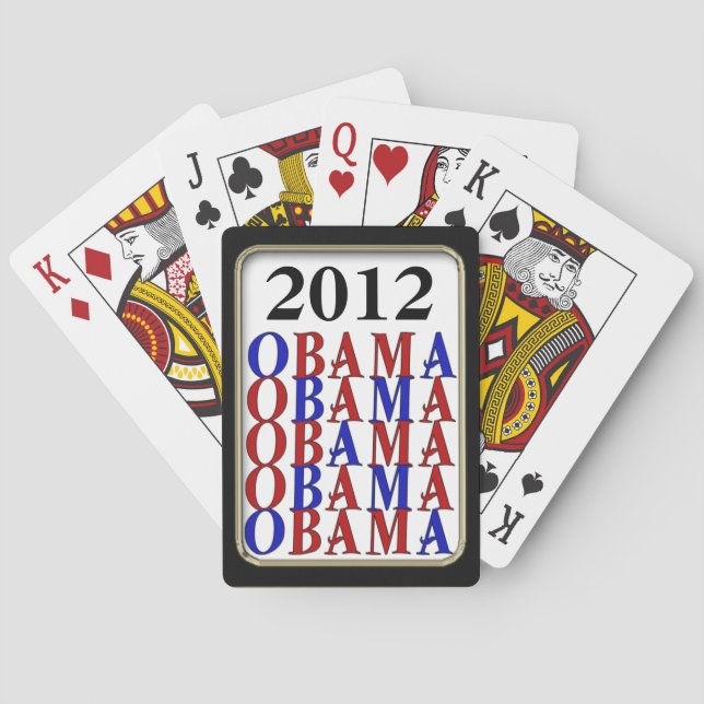 Obama 2012 Black Ram Bicycle® Play Kortlek (Baksidan)