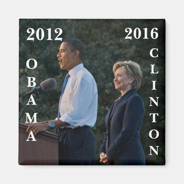 Obama 2012 & Clinton 2016 Magnet (Framsidan)