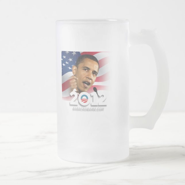 Obama 2012 frostat ölglas (Höger)