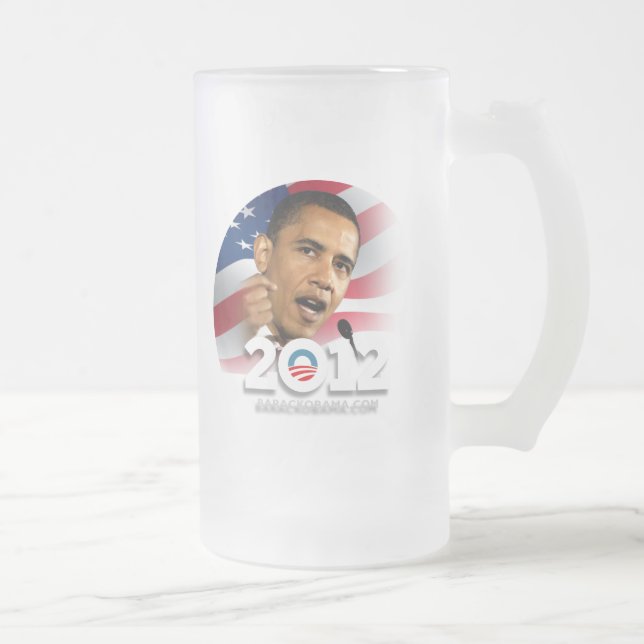 Obama 2012 frostat ölglas (Höger)