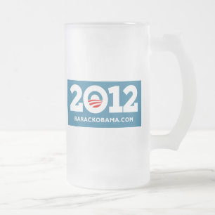 Obama 2012 frostat ölglas