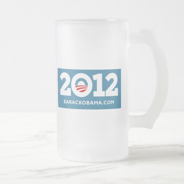 Obama 2012 frostat ölglas (Höger)