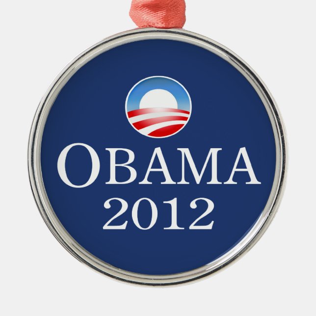 Obama 2012 högvärdiga prydnad julgransprydnad metall (Framsidan)