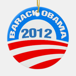 Obama 2012 julgransprydnad keramik