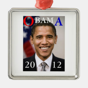 OBAMA 2012 JULGRANSPRYDNAD METALL