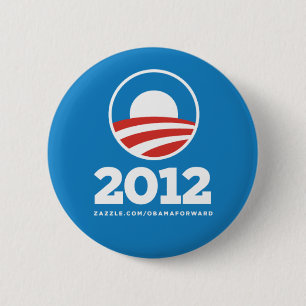 Obama "2012" knäppas klämmer fast knapp