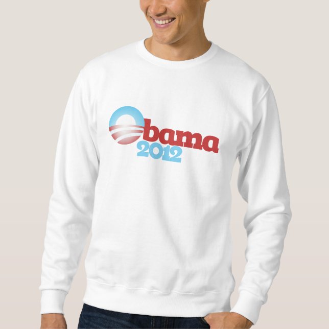 Obama 2012-Logotypen Långärmad Tröja (Framsida)