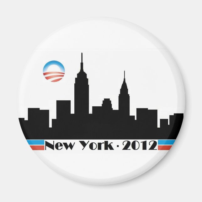 Obama 2012 New York City Skyline Magnet (Framsidan)