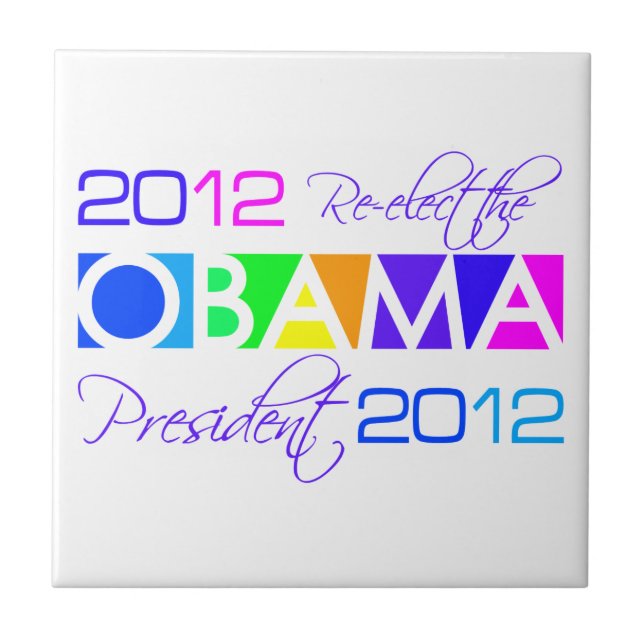 OBAMA 2012-panel Kakelplatta (Framsidan)