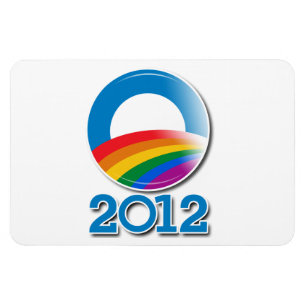 Obama 2012 pride knäppas magnet