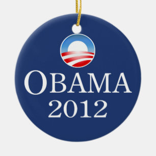 Obama 2012 prydnad julgransprydnad keramik