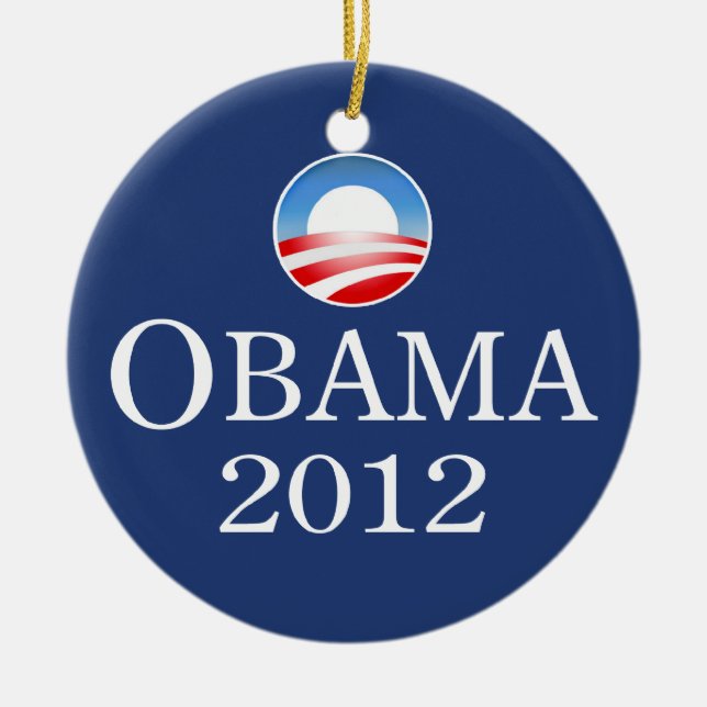 Obama 2012 prydnad julgransprydnad keramik (Framsidan)