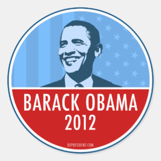 Obama 2012 runt klistermärke