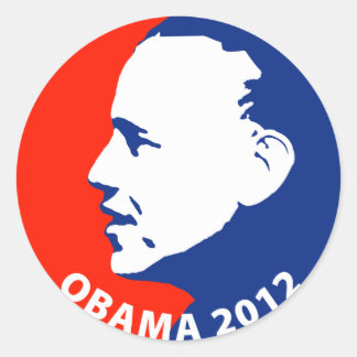 Obama 2012 runt klistermärke