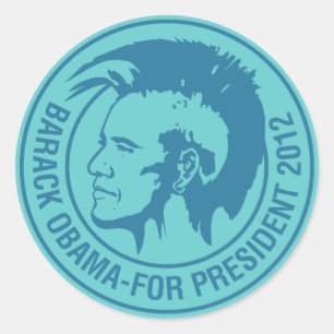Obama 2012 runt klistermärke