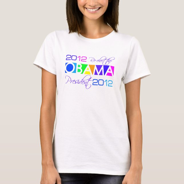OBAMA 2012-skjorta - välj stil & färg T Shirt (Framsida)