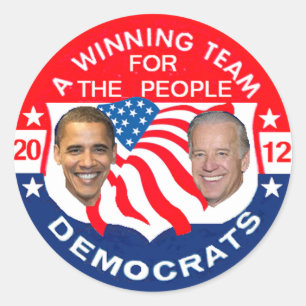 Obama 2012 Sticker Runt Klistermärke