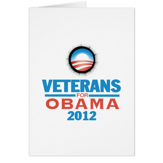 Obama 2012 Vets Hälsningskort (Framsidan)